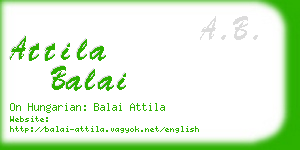 attila balai business card